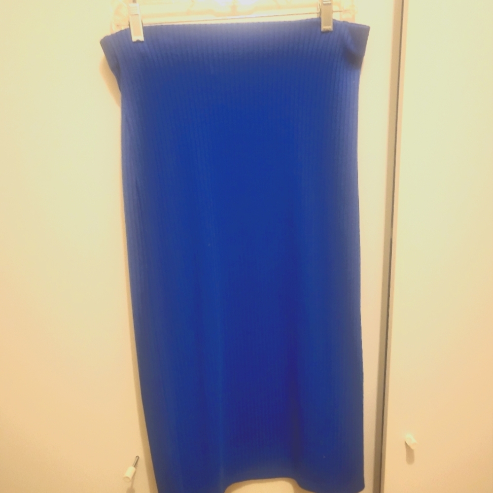 Brand new blue pencil midi skirt